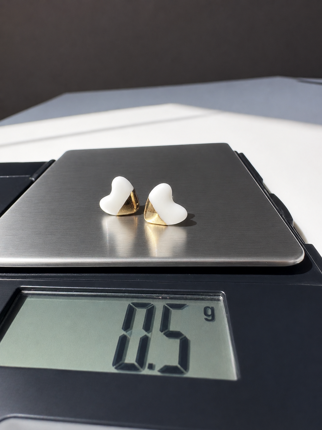 Tiny Heart Porcelain Stud Earrings