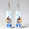 Wildflower Statement Porcelain Earrings with Gold Accent