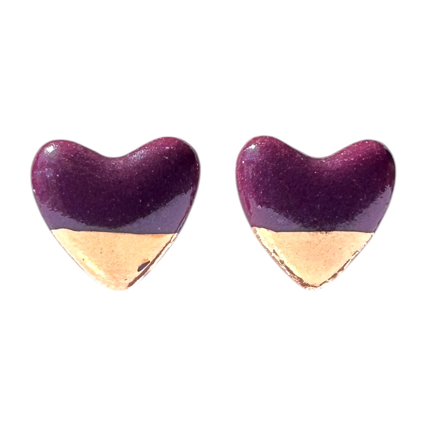 Tiny Heart Porcelain Stud Earrings
